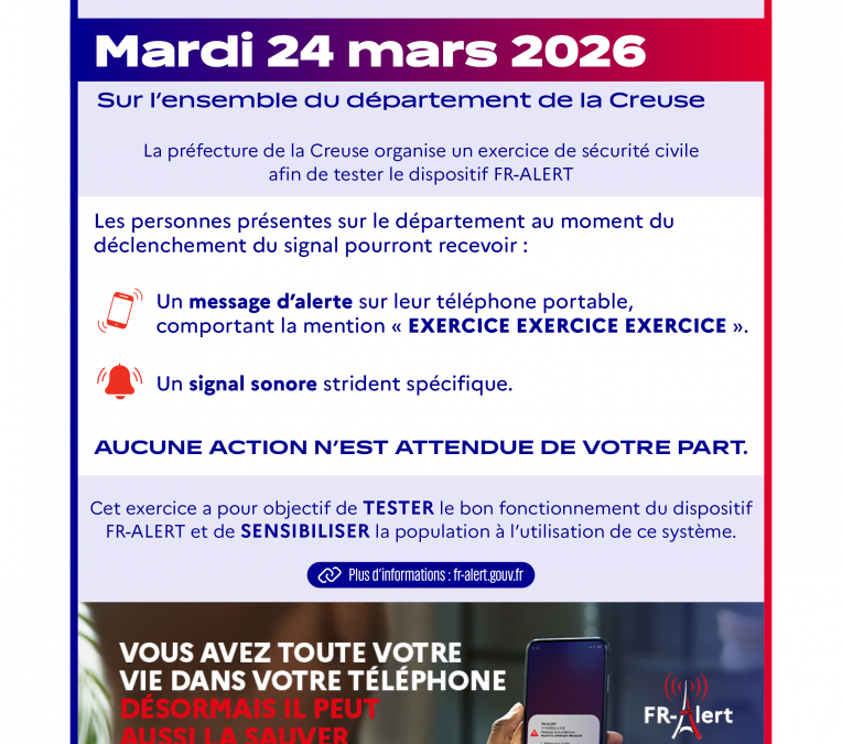 Exercice de Sécurité Civile – FR-Alert